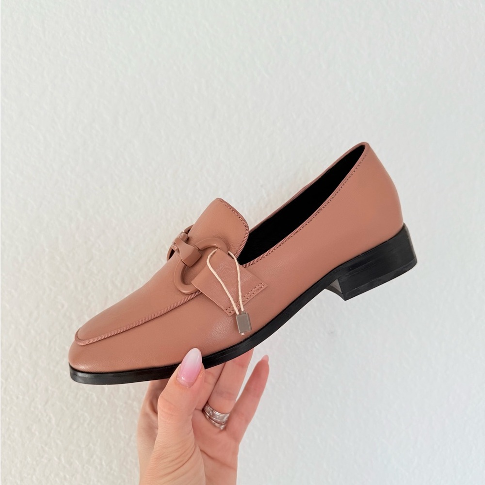 Women’s Pink Leather Loafers - Classic Slip-On Flats